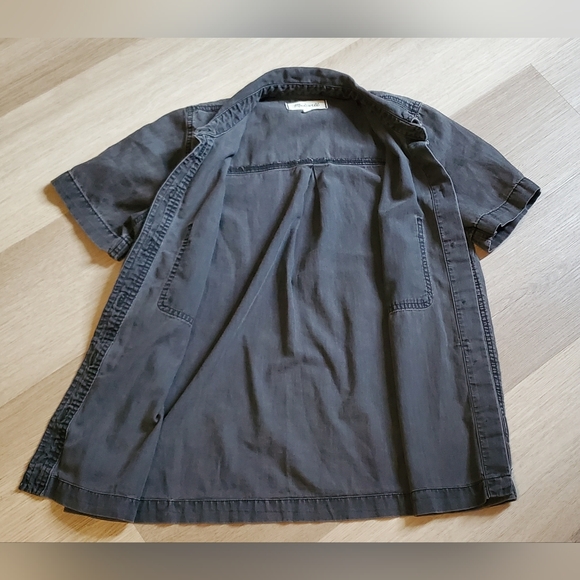🖤 Madewell 100% Cotton Black Short Sleeve Button Up Size XS 🖤 - Picture 6 of 10